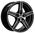 Fondmetal 8100 R17x7J 5x114.3 ET45 DIA75.1 Gloss Black Machined - gloss black mac